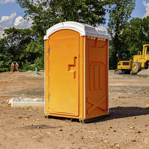 how often are the portable restrooms cleaned and serviced during a rental period in Troy KS